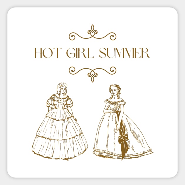 Hot Girl Summer Ball Gown Sticker by HeinousHotels